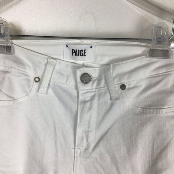 Paige | Verdugo Crop White Skinny Jeans~30 - Picture 8 of 12